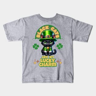 Black Cats are my Lucky Charm Kids T-Shirt